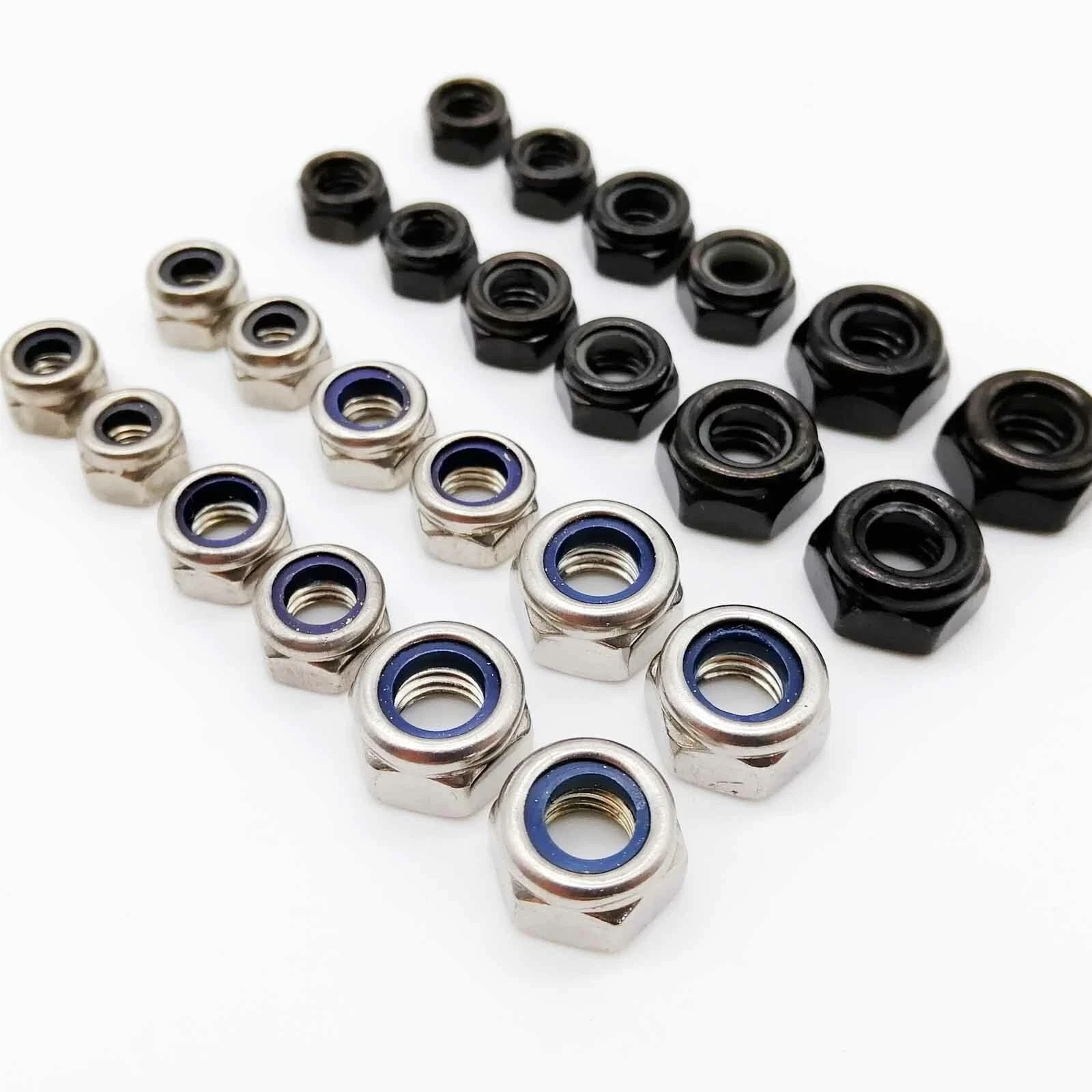 M2 M2.5 M3 M4-M16 Hex Hexagon Nylon Insert Lock Nut Self–locking Nylock Locknut