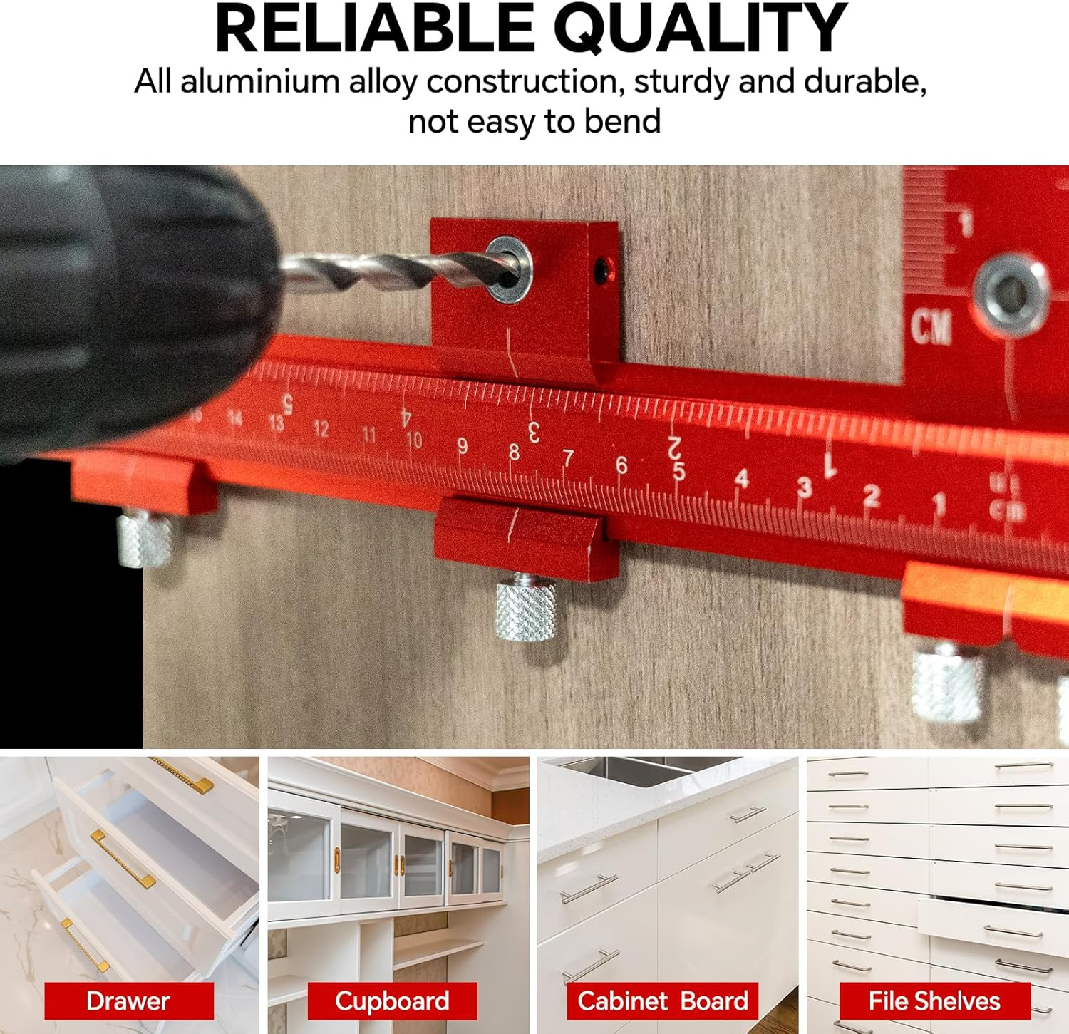 Aluminum Cabinet Hardware Jig Tool Handles Pulls Knobs Automatic Center Punch Te