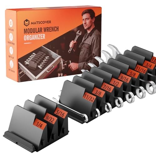 PCS Modular Wrench Organizer - Wrench Tool Without Magnetic 32-Piece Holder