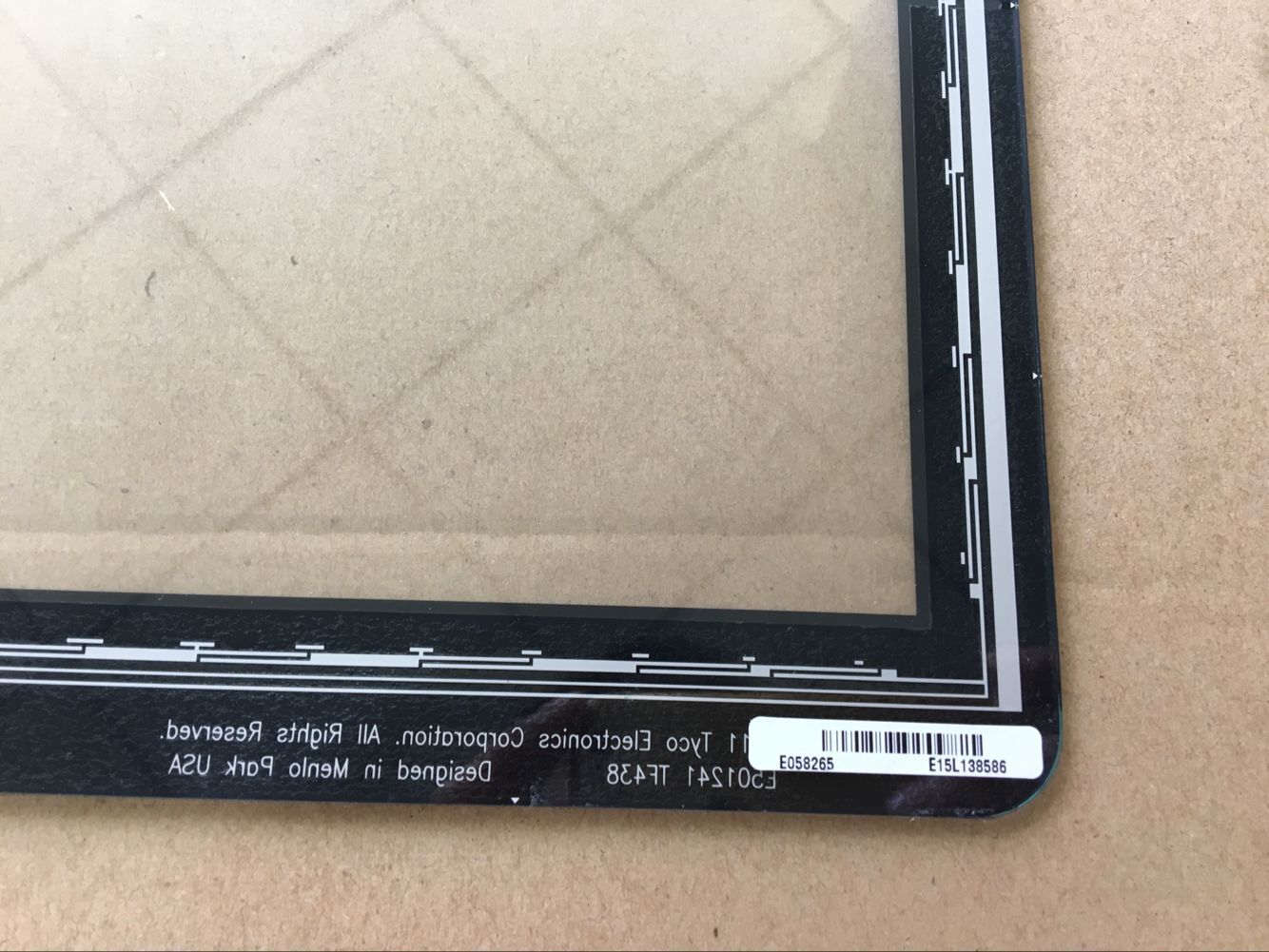 Elo E058265 SCN-A5-FZT12.0-FJ1-0H1-R Touch Screen Glass Tracking ID
