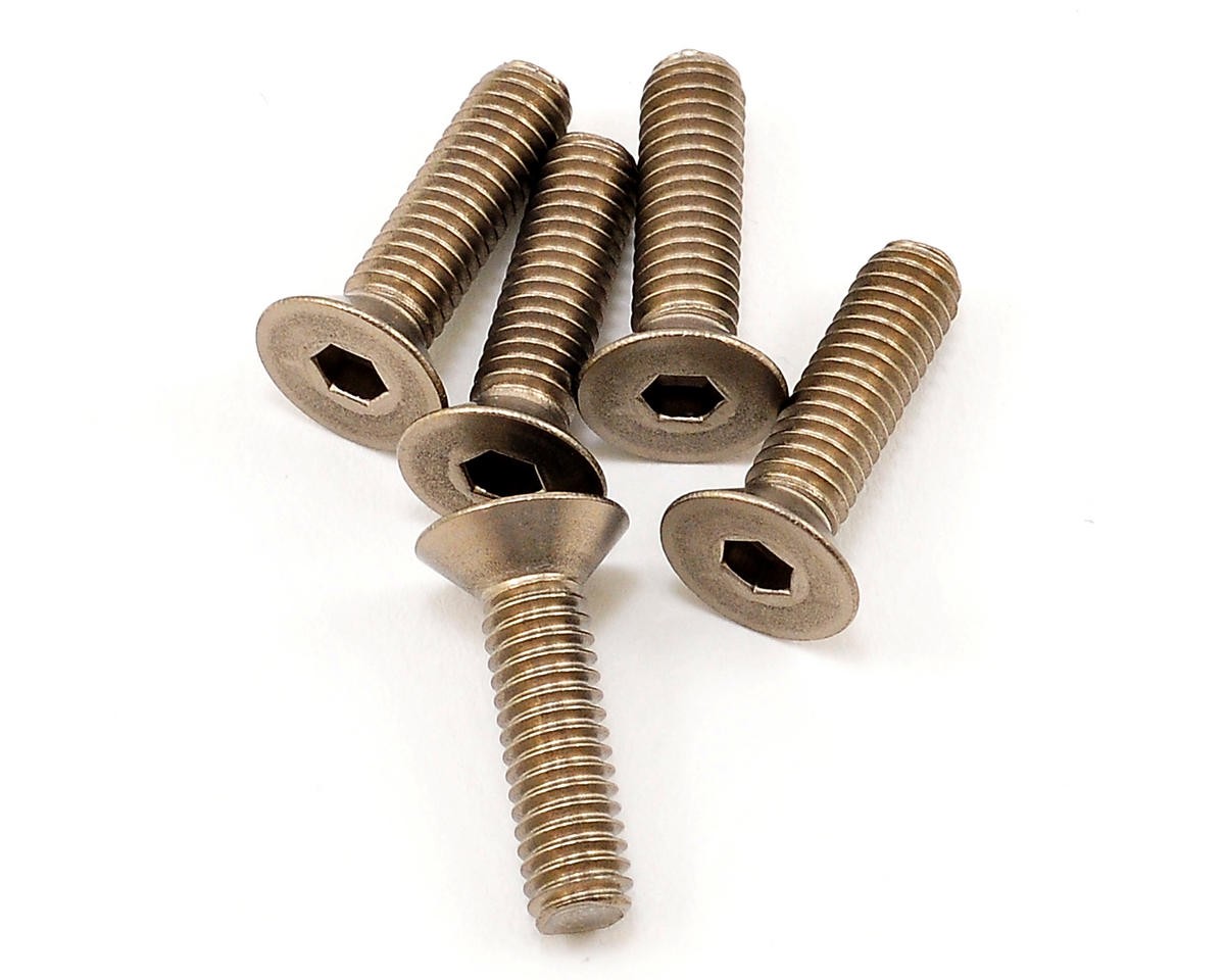 Kyosho 4x15mm Titanium Flat Head Hex Screw (5) [KYO1-S34015HT]