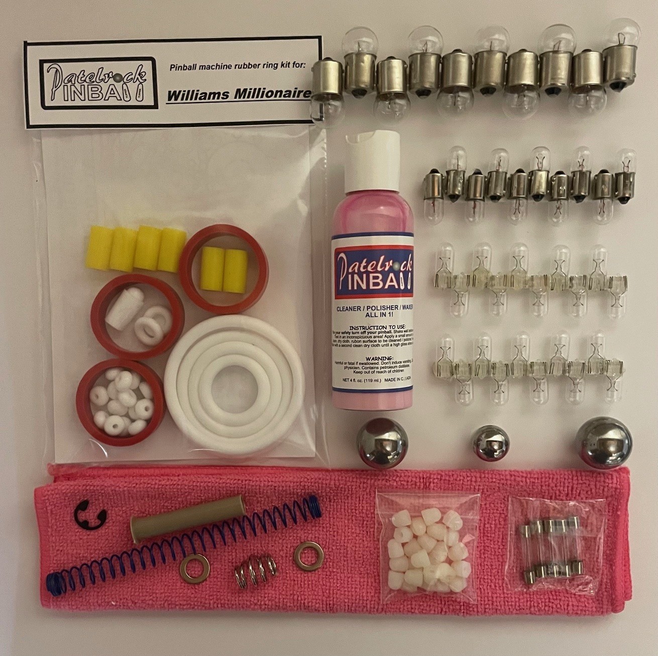 1987 Williams Millionaire Pinball Machine Maintenance Tune Up Kit
