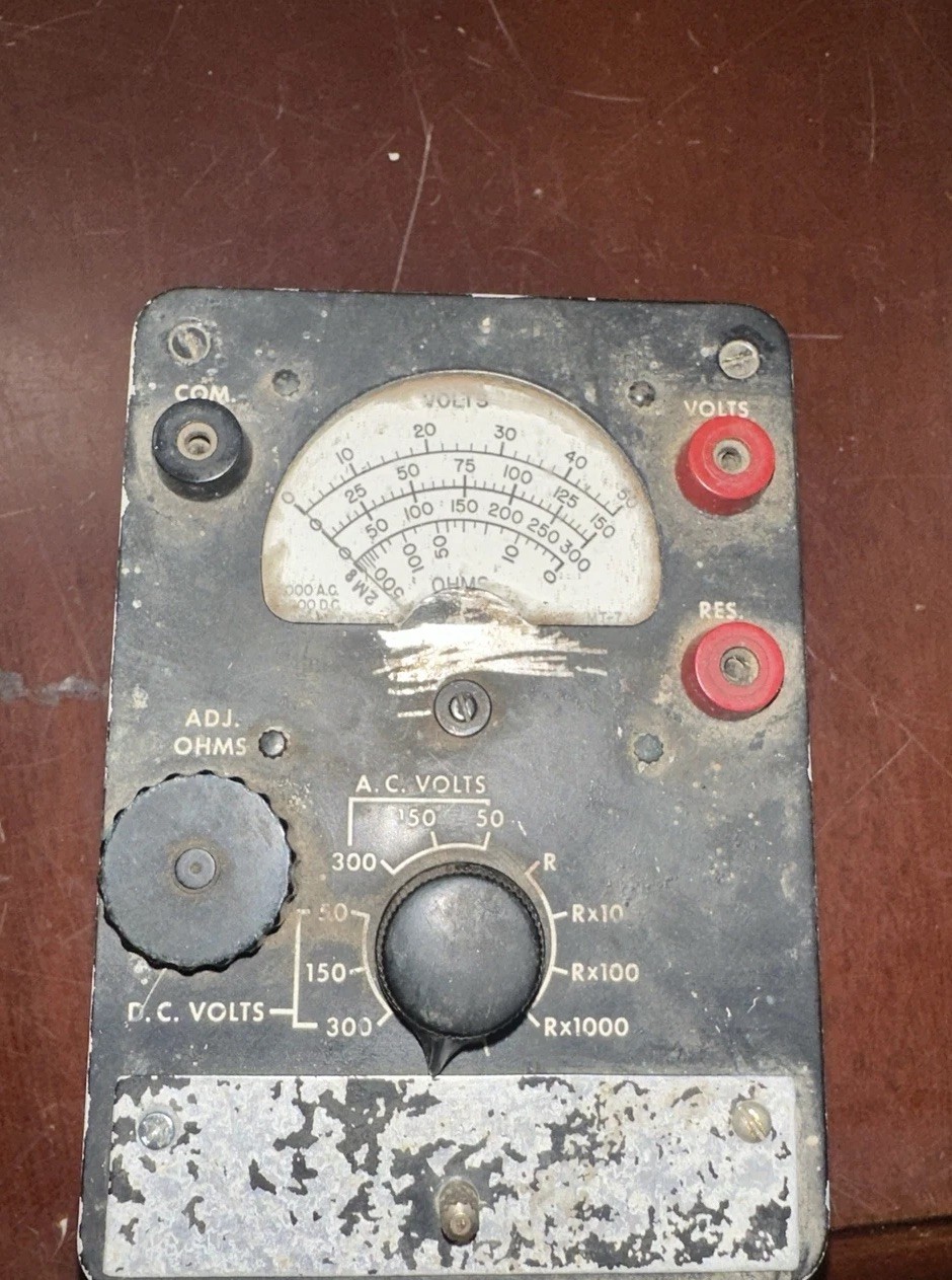 Vintage IBM Multimeter Detector Test Meter Made In USA Untested As Is