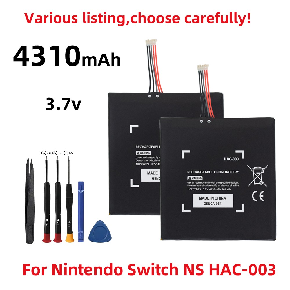 Rechargeable Battery for Nintendo Switch 3.7V 4310mAh HAC-003 battery with Tool