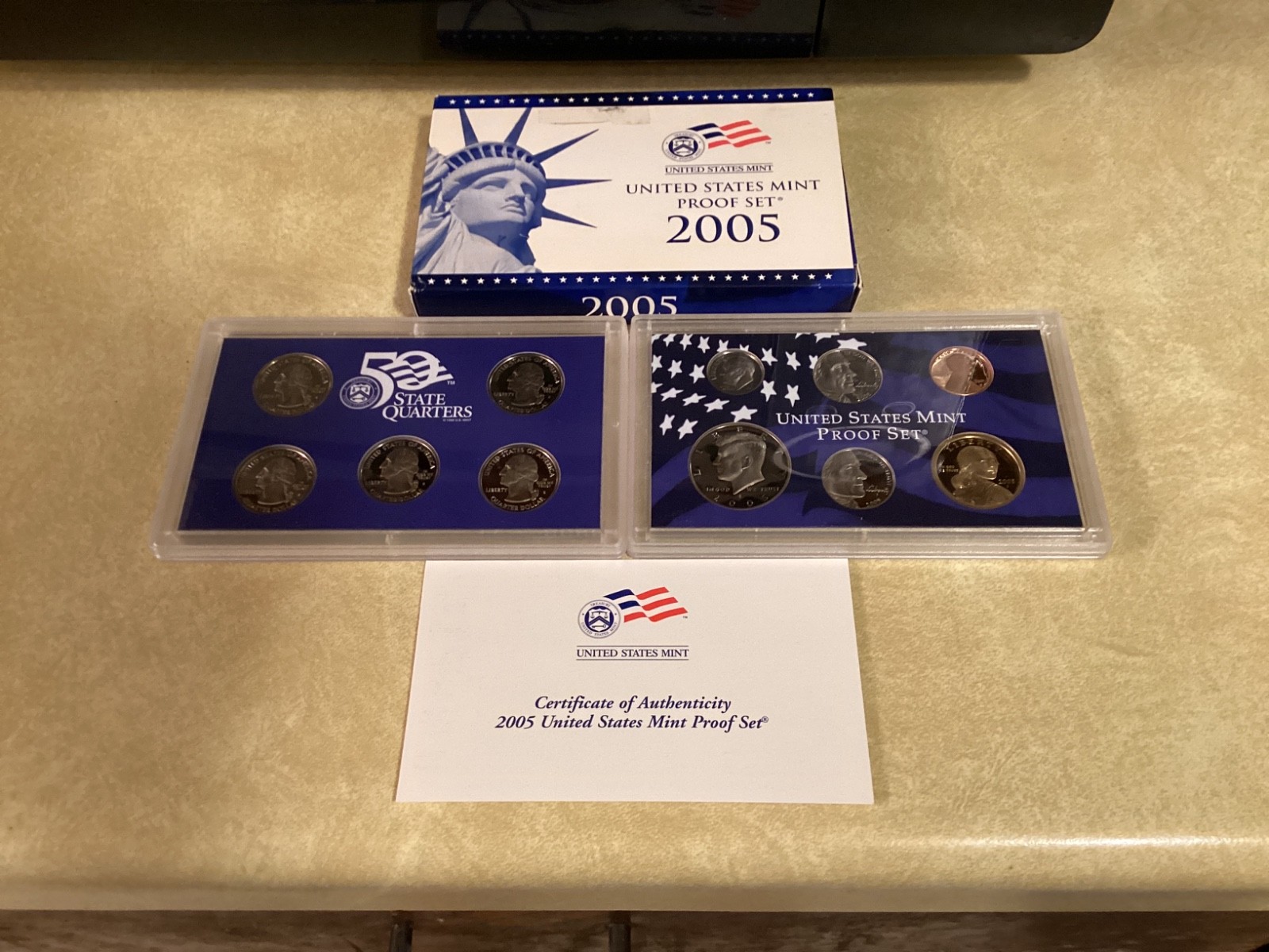 2005 United States Proof Coin Set with Box & COA 11 coins