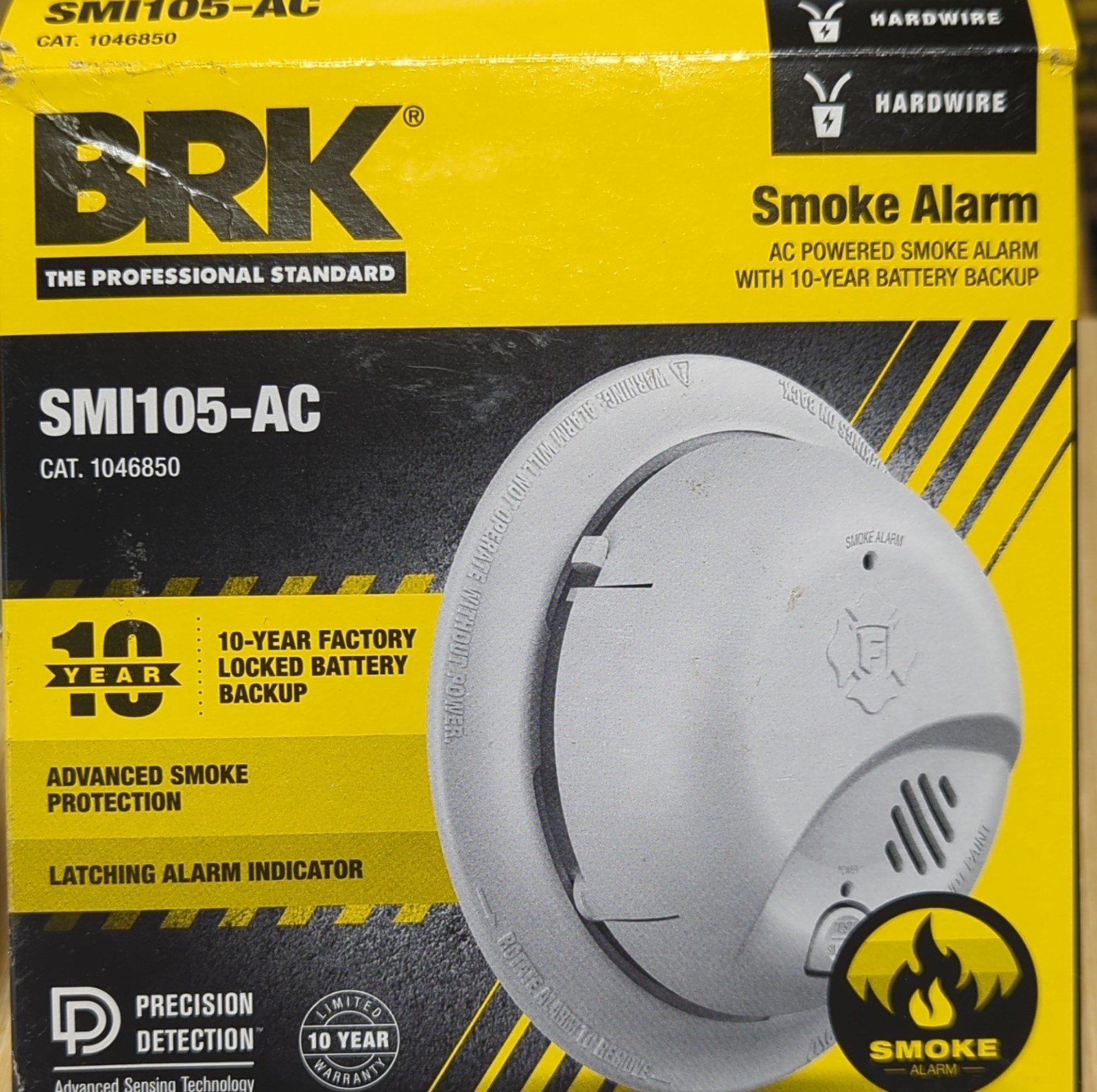 BRK SMI105-AC AC Powered Smoke Detector with 10-Year Battery Backup