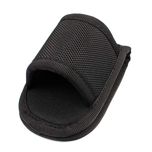 Open Top Compact Light Pouch for Duty Belt, D Cell Flashlight Black