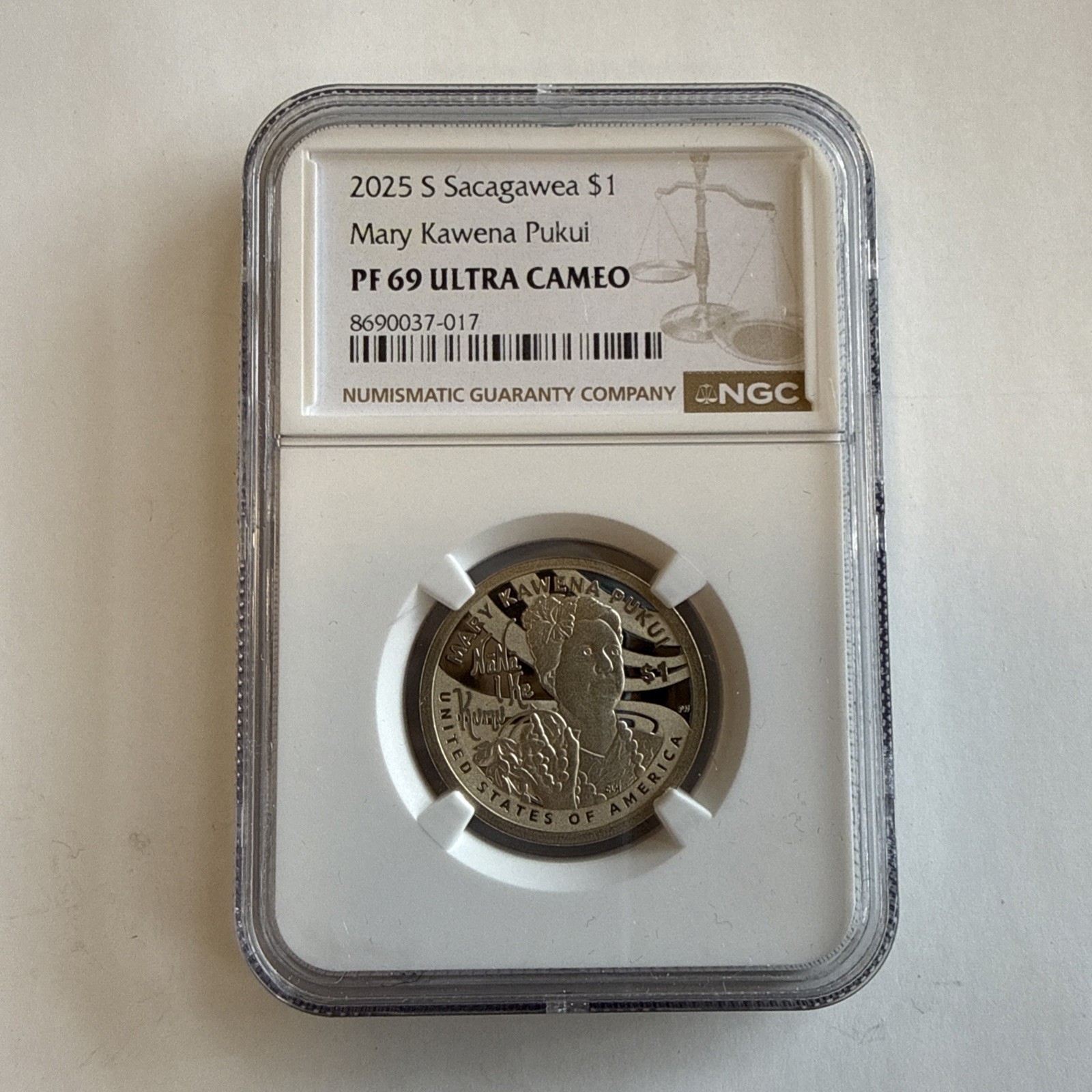 2025 S SACAGWEA DOLLAR MARY KAWENA PUKUL NGC PF69 ULTRA CAMEO