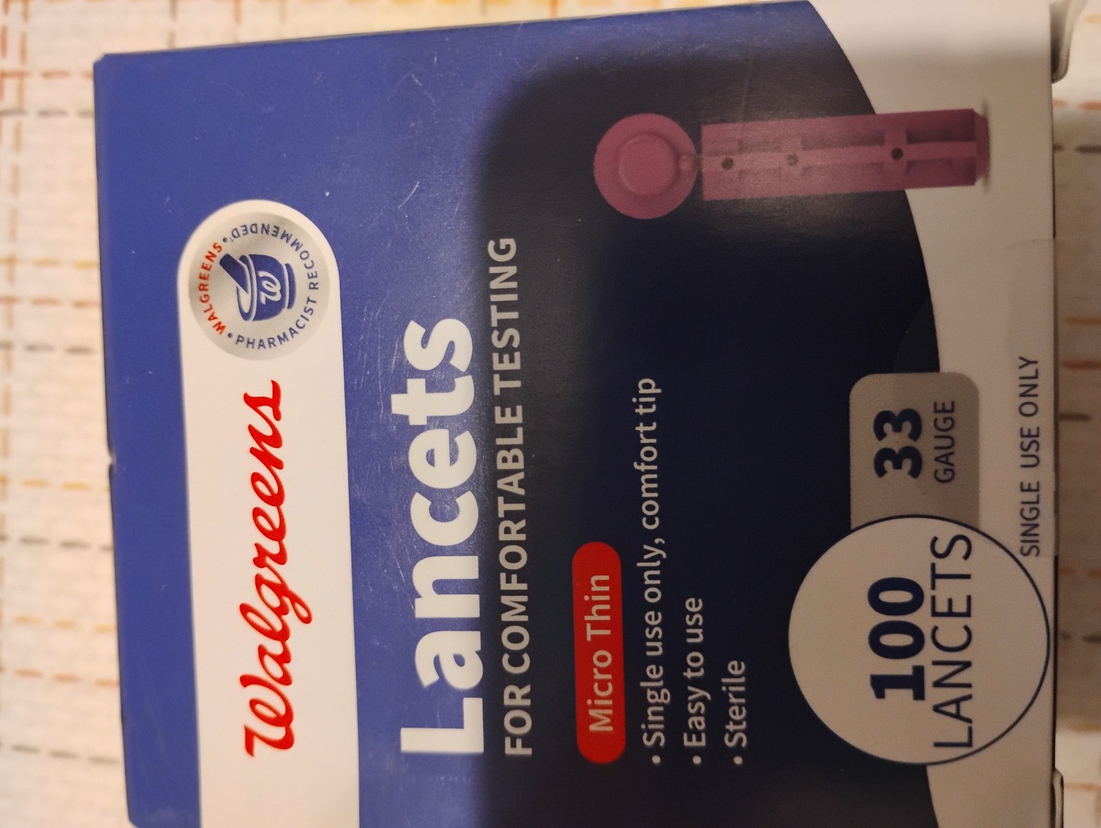 lancets 30g fine gauge walgreens