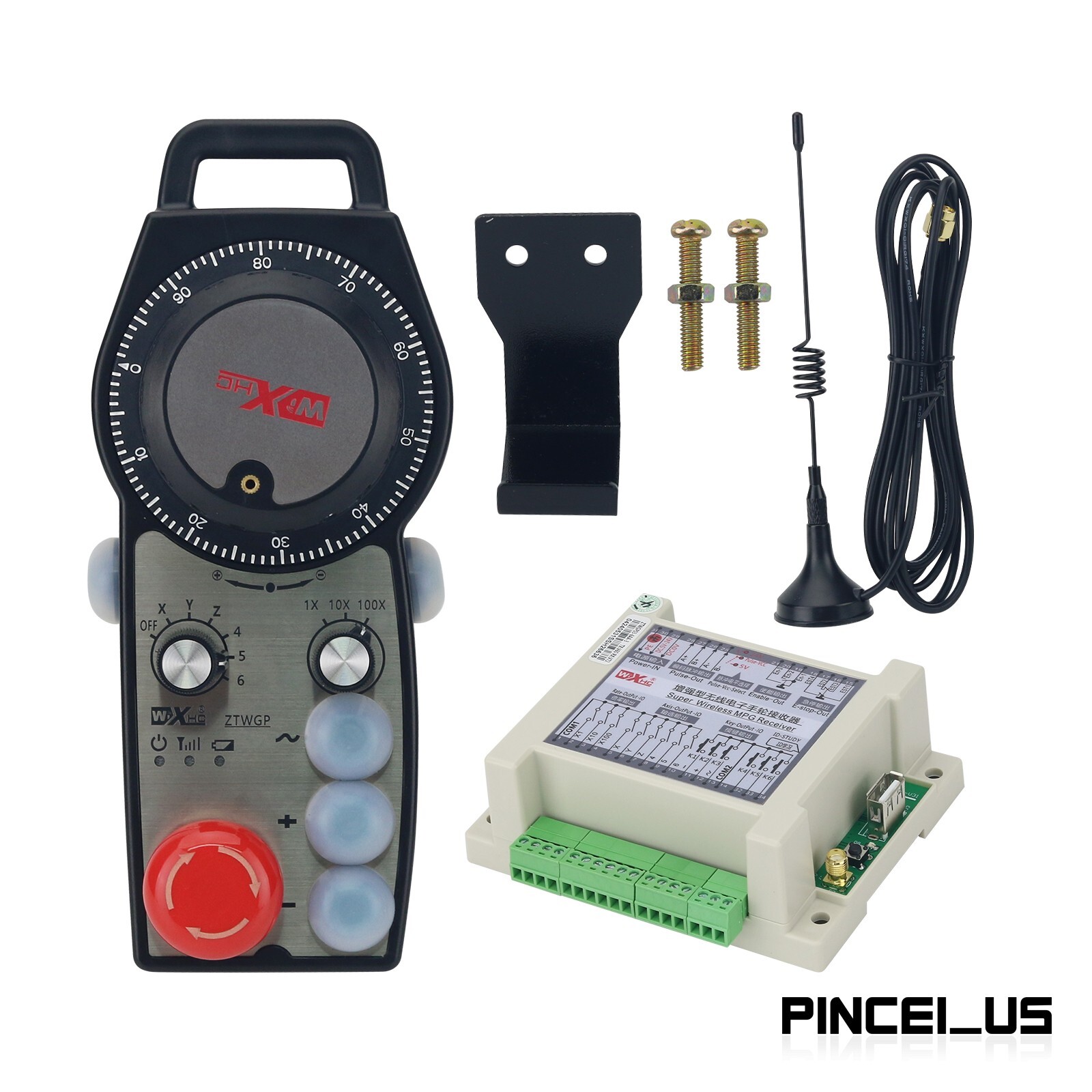 ZTWGP-3 Wireless Manual Pulse Generator 6-Axis Handwheel w/ 3 Customized Buttons
