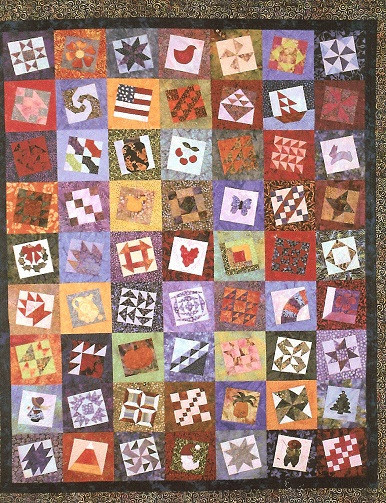 New QUILT COUNTRY SAMPLER Quilt Pattern uses  6" blocks  79x79