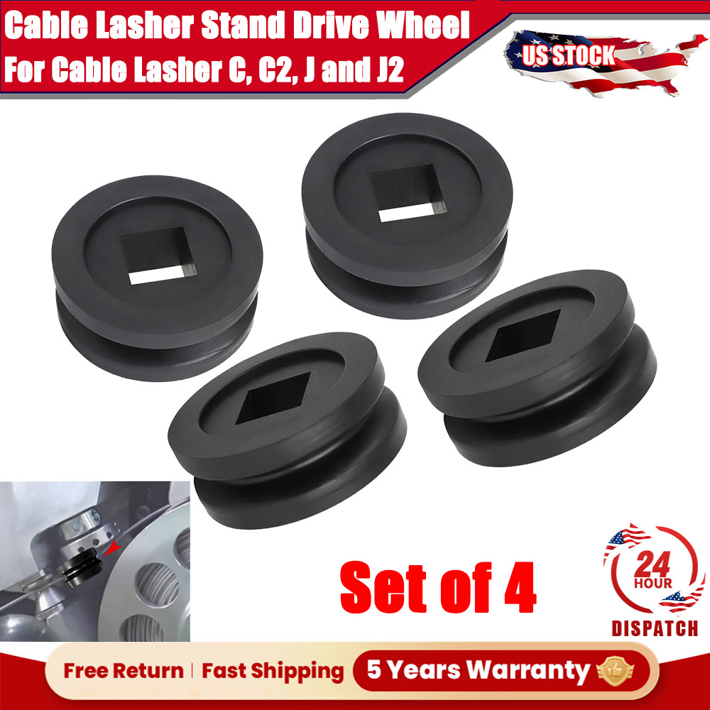 4x Rubber Cable Lasher Stand Drive Wheel J & C For Cable Lasher C, C2, J & J2 US