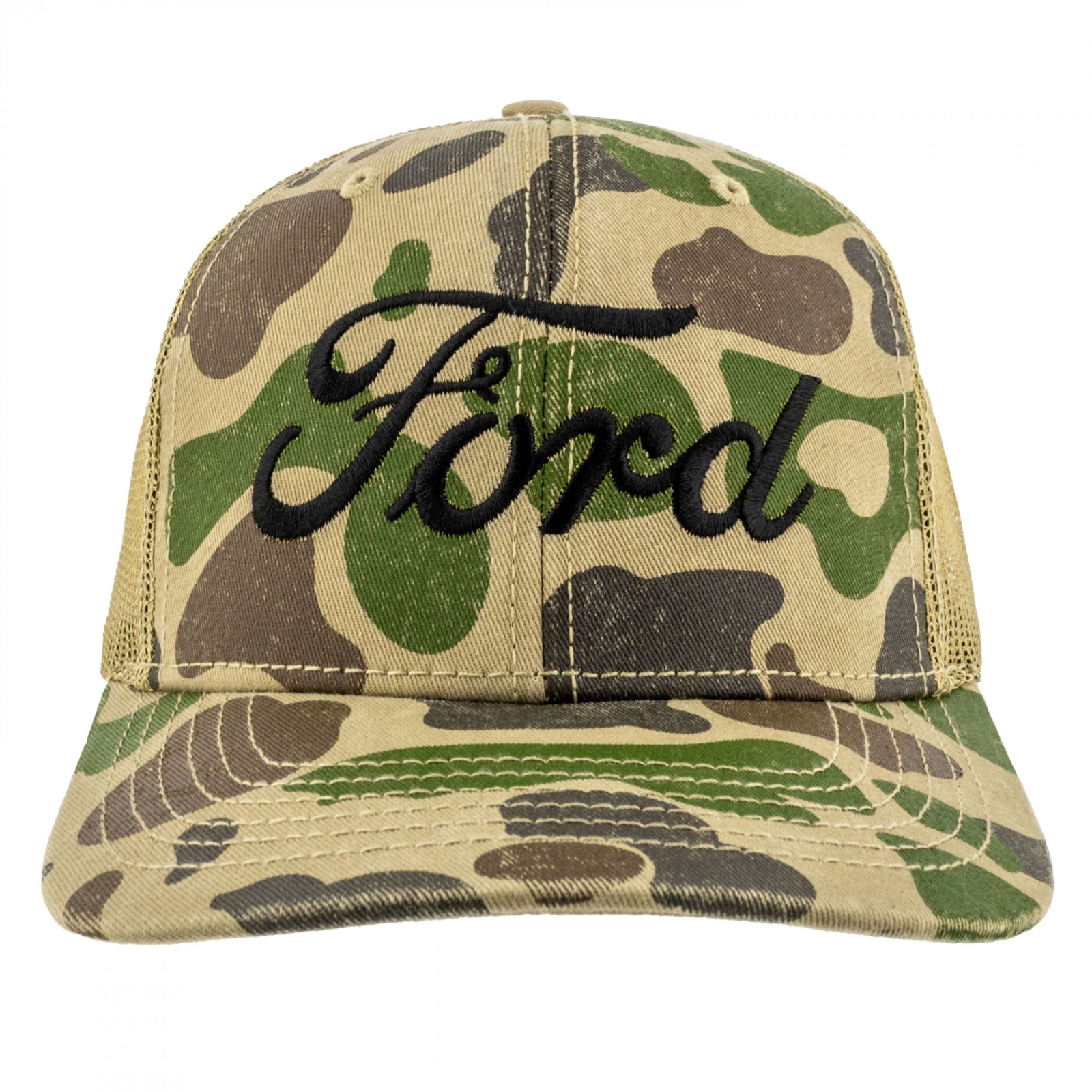 Ford Camo Water Print Structured Adjustable Hat Green
