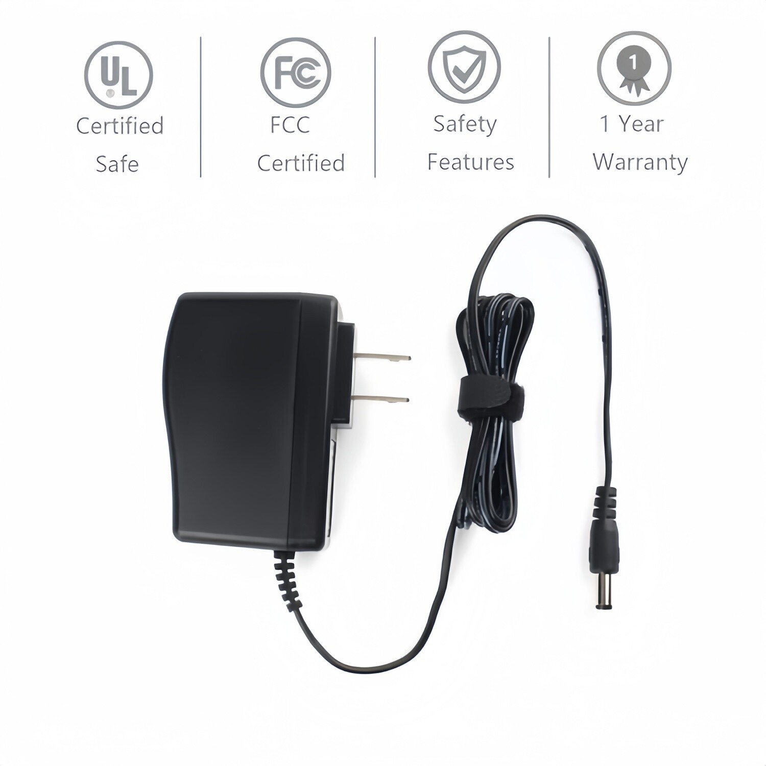 12V 2A Power Supply Adapter, 5.5x2.1mm DC Wall Charger for CCTV Router LED Light