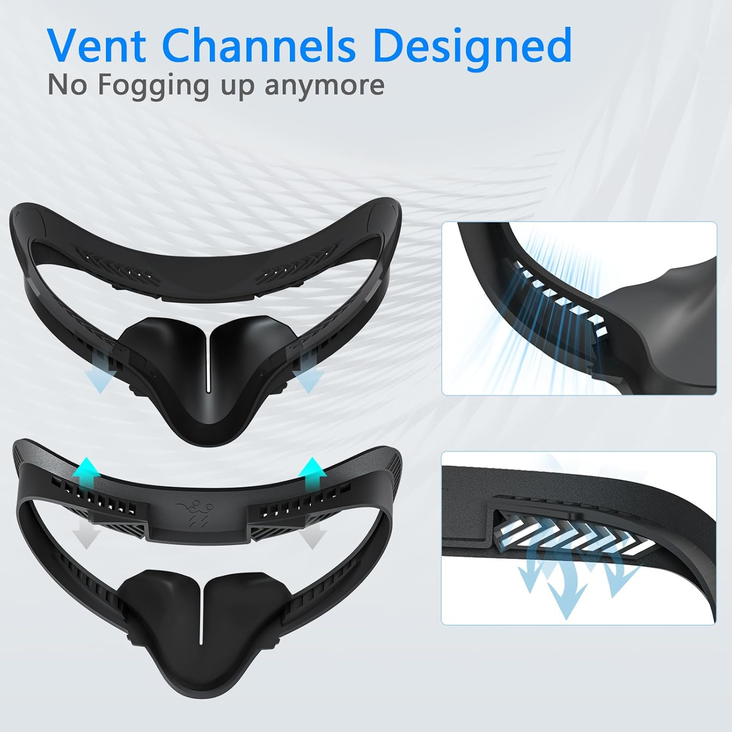 Compatible with Oculus Quest 2 Face Bracket Replacement,Vr PU Leather Face Pad