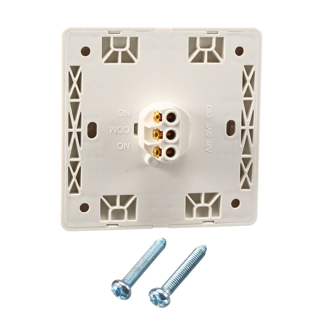 2 x Push to Exit Button Release NO/NC/COM Switch Panel Door Access 36V 3A White