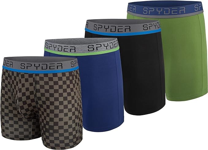 4 Pck SPYDER MEN MESH PERFORMANCE STRETCH Boxer Briefs BLACK Medium Large XLarge