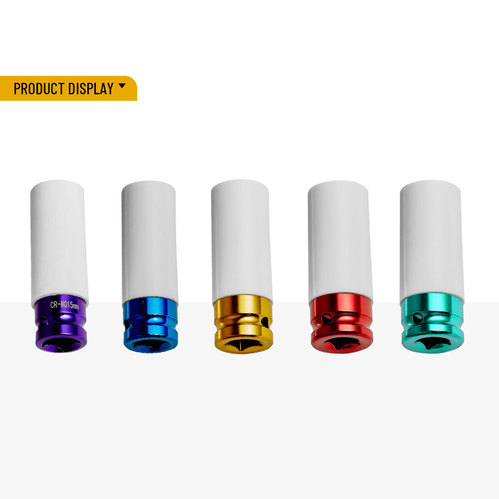 5Pcs 1/2 Drive Wheel Protector US Tire Sleeve Nut Socket Wheel Hub Tool Kits Set