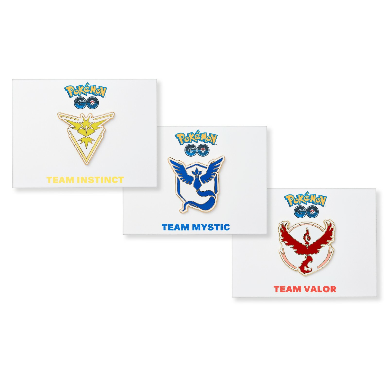 Pokemon GO Metal Collectible Pins/Badges - Teams Mystic, Instinct, Valor