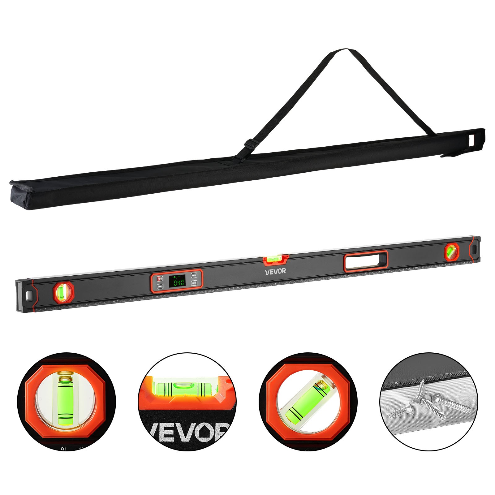 VEVOR Digital Level 48 in Magnetic Electronic with LED Backlit Display for Home