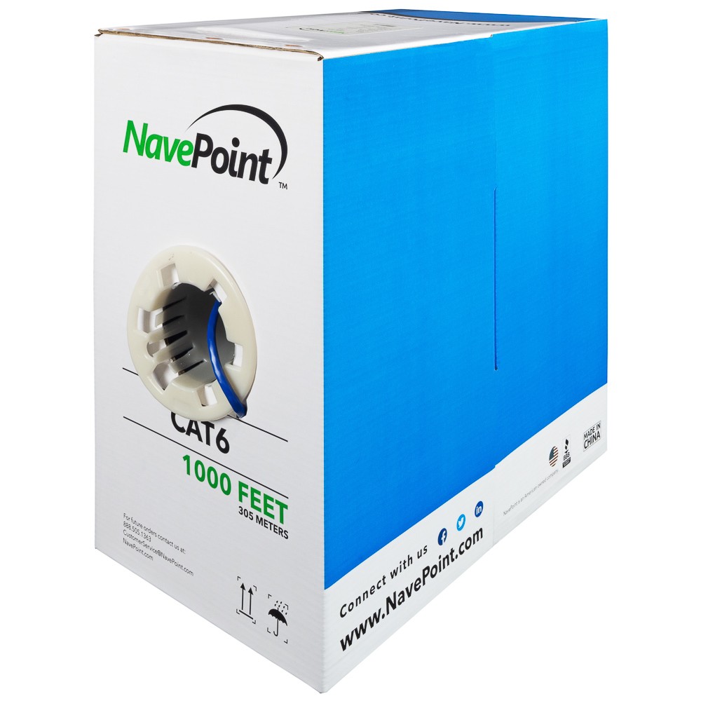 CAT6 1000FT Blue 1-pack