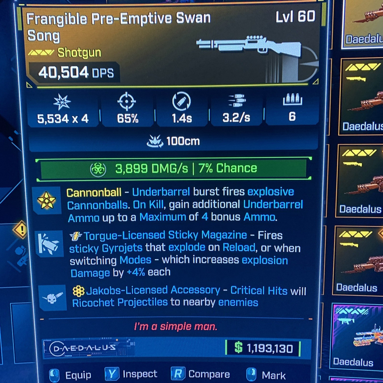 Borderlands 4⭐️LVL 60 SWAN SONG TORGUE STICKY JAKOBS ALL ELEMENTS⭐️All PLATFORM