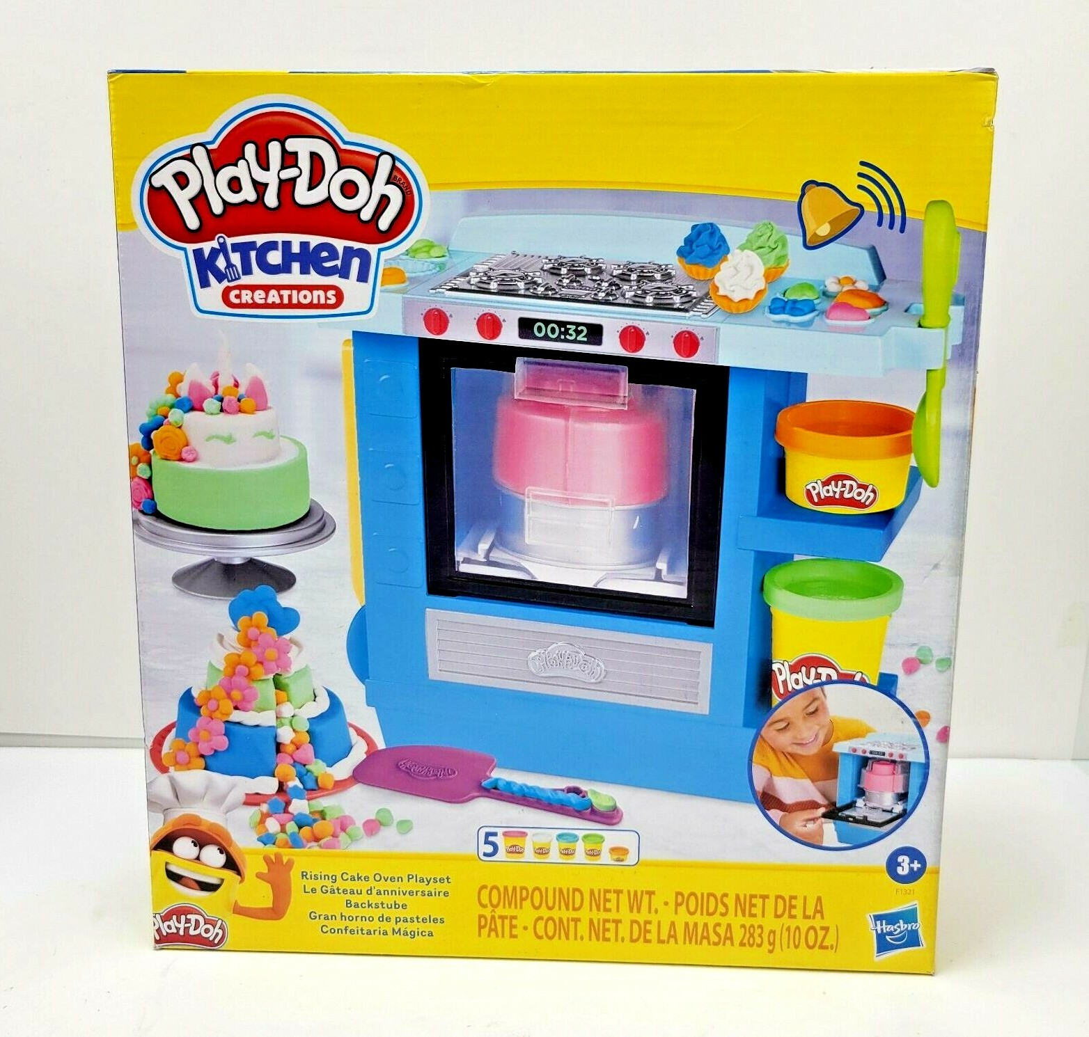 Play-Doh Kitchen Creations Rising Cake Oven Playset Baking 5 Colors Ages 3+ NEW