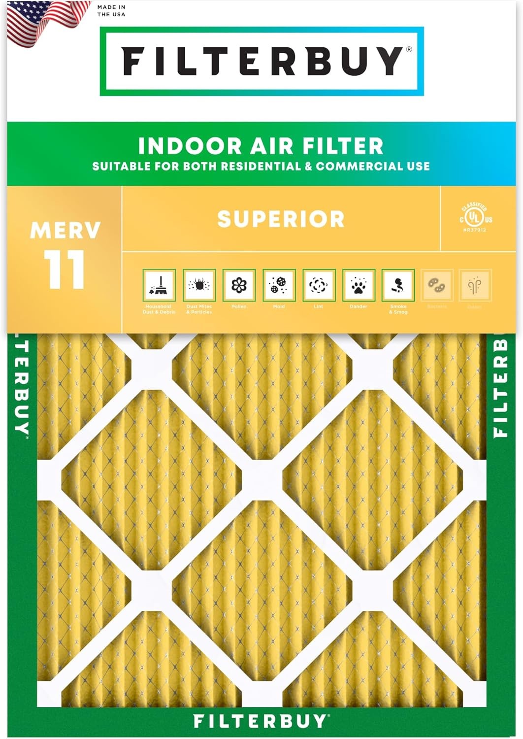 Filterbuy 24x30x1 Pleated Air Filters, Replacement for HVAC AC Furnace (MERV 11)