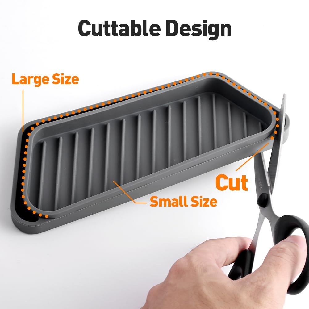 Cuttable Silicone Drip Tray Absorbent Quick Compatible with Samsung/Whirlpool/GE