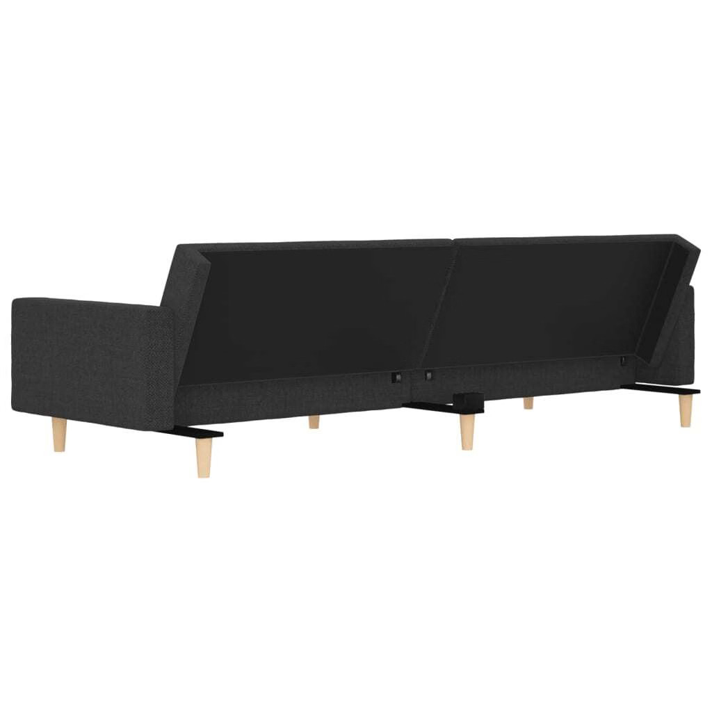 Sofa Bed Dark Grey 100% polyester fabric, wood, plastic Standard