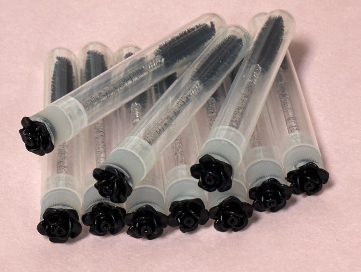 10 ct Mascara brushes, eyelash brushes, mascara wands with tube, lash spoolies