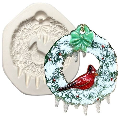 6"X 5" Deep 1.25" Wreath Ornament Frit Casting Mold Glass Fusing
