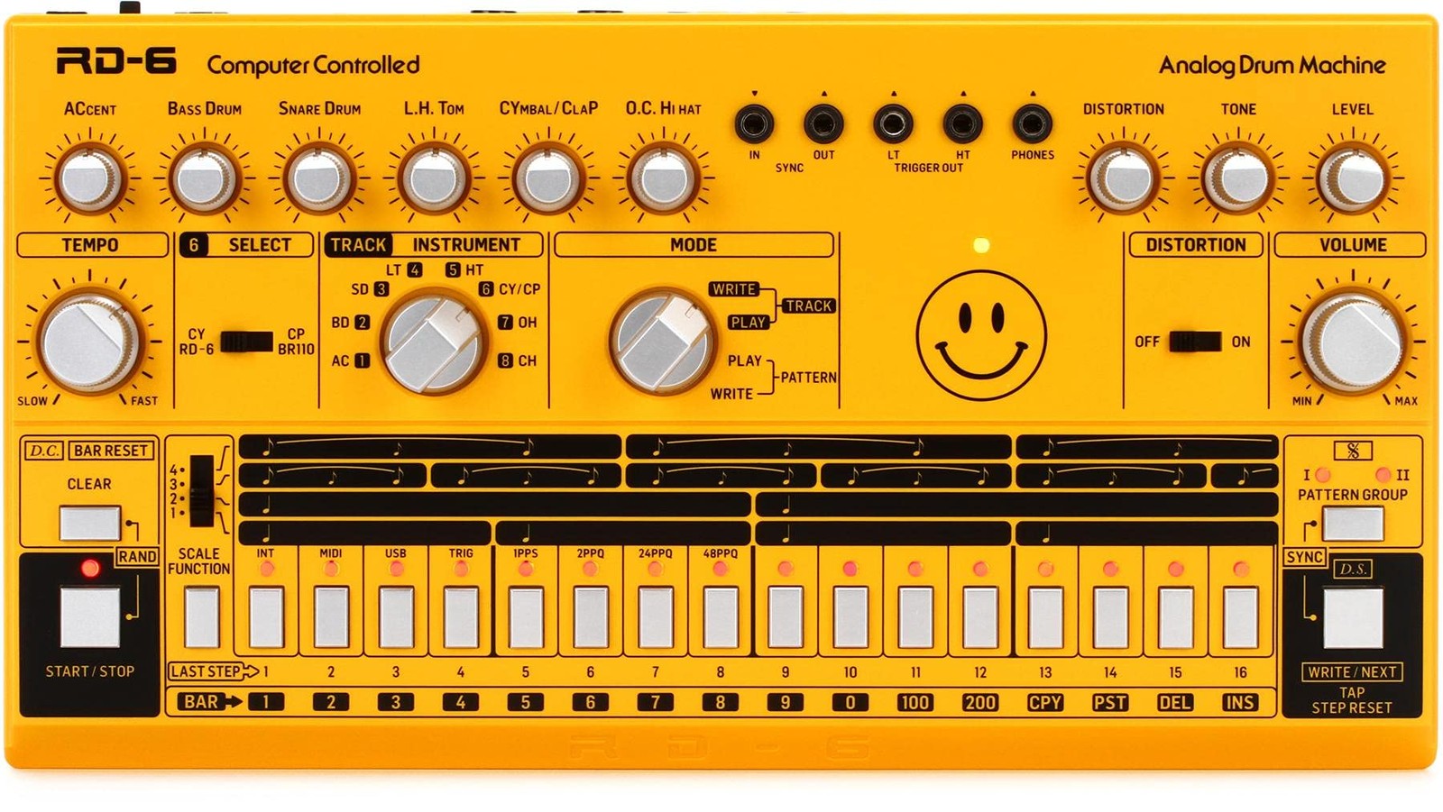 Behringer RD-6-AM Analog Drum Machine 16-Step Sequencer Acid Yellow RD6 New Box