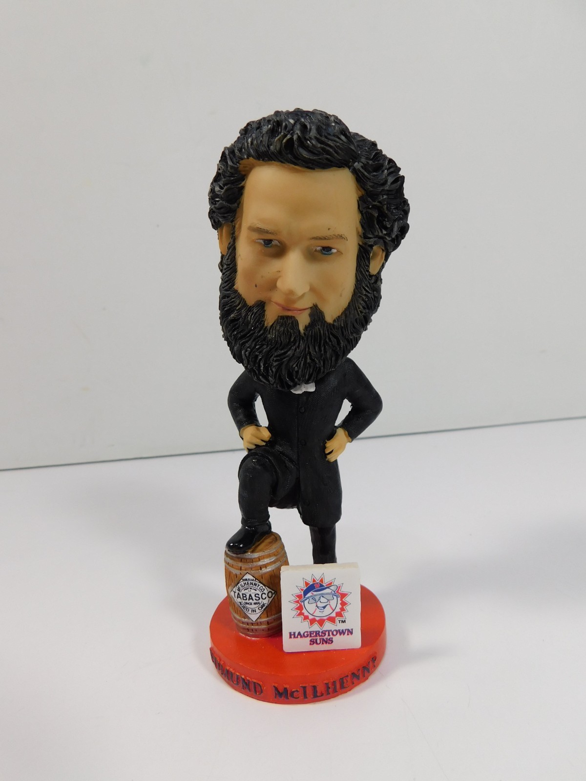 Edmund Mcilhenny Bobblehead Hagerstown Suns Tabasco Hot Sauce