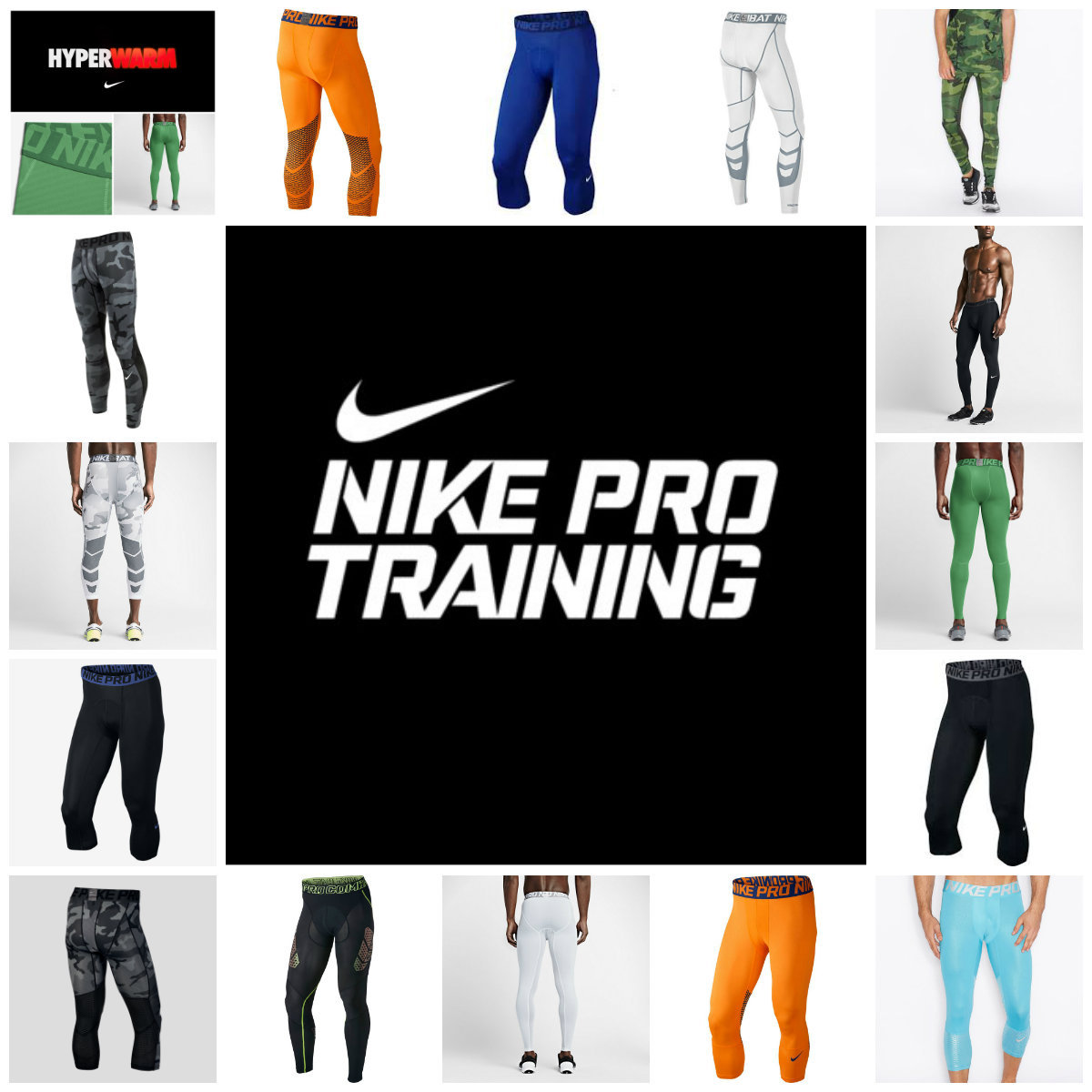NIKE PRO Mens Compression Training Spandex Tights Base Layer HYPERCOOL/HYPERWARM