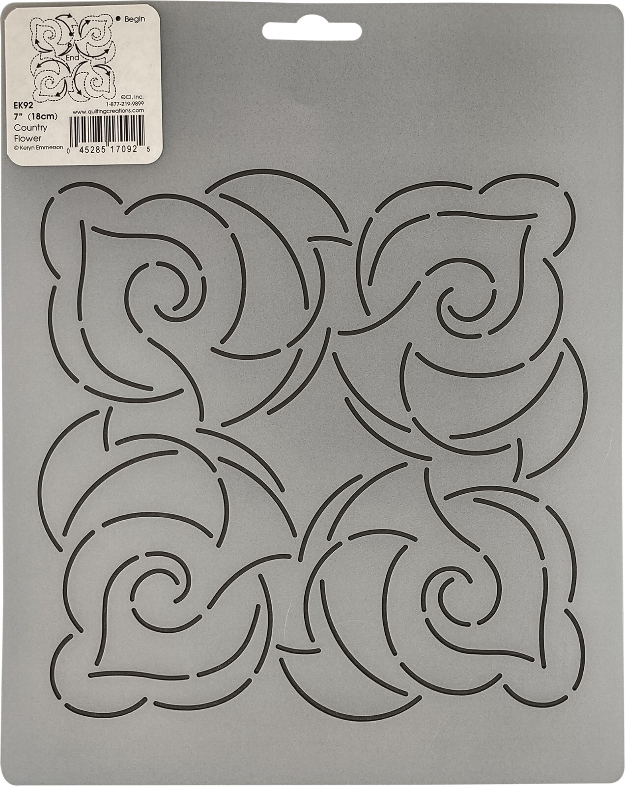 Block Quilting Stencils 7" Rose Floral Feather Quilt Patterns Quilters Template