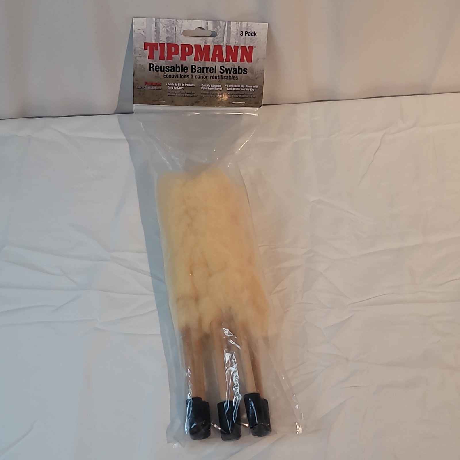 3-Pack Tippmann Reusable Paintball Barrel Cleaning Swabs - NEW! FAST!