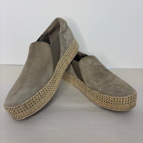 Vince Warren Women Platform Espadrille Slip On Sneakers Taupe Gray 7.5M