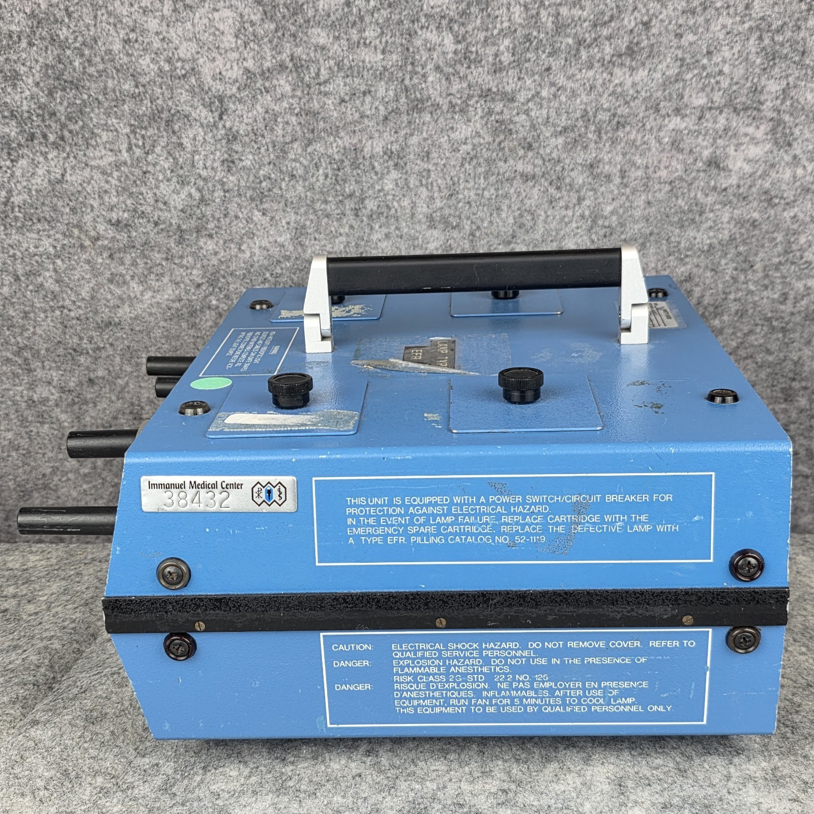 Pilling Quartz Halogen Illuminator Fiber Optic Dual Light Source 52-1285