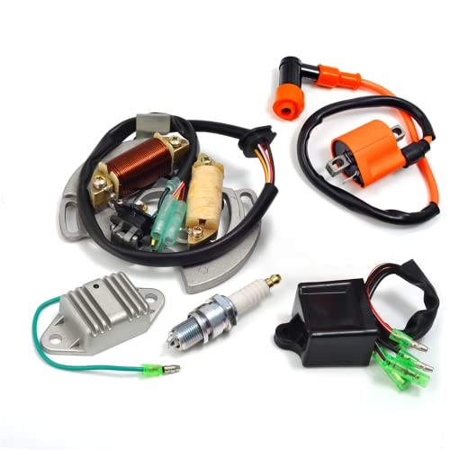 Ignition Coil Spark Plug CDI Regulator with Stator Compatible with Yamaha