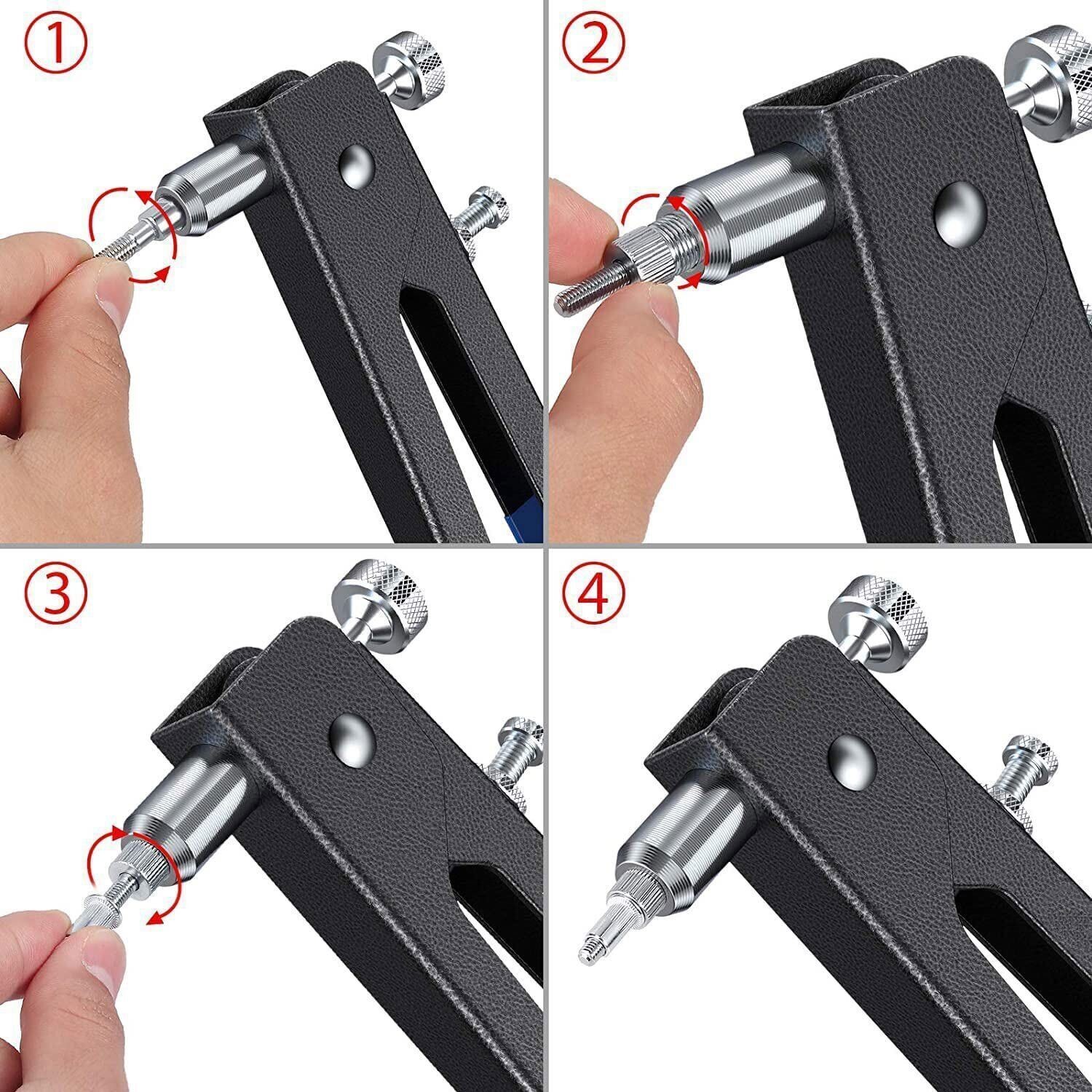 86pcs Blind Rivet Nut Kit Set Hand Riveter w Mandrel Threaded M3/M4/M5/M6/M8