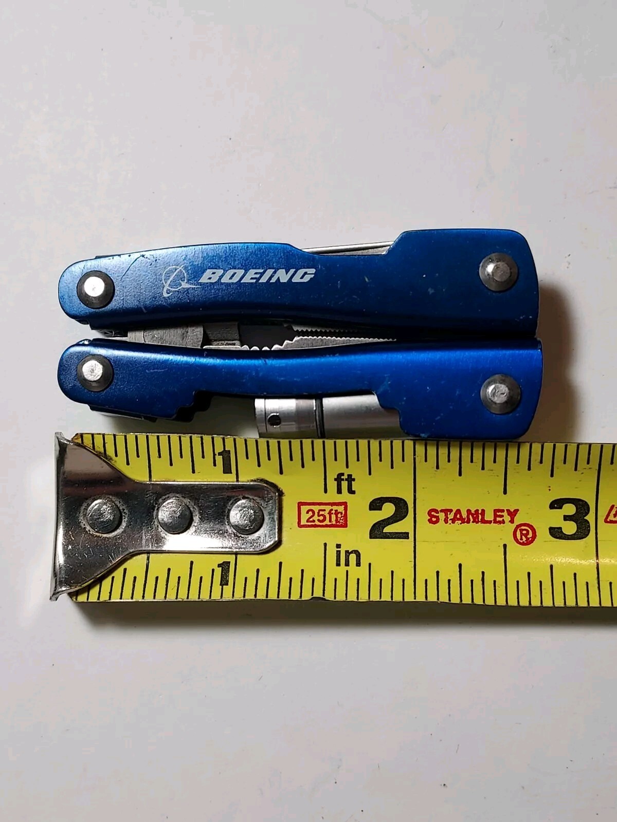 Blue Metal Handles Multi Tool printed Boeing