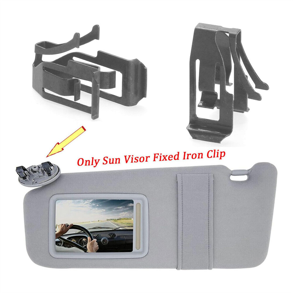 2PCS Sun Visor Buckle Fixed Iron Clip Kit For Toyota Crown Camry RAV4