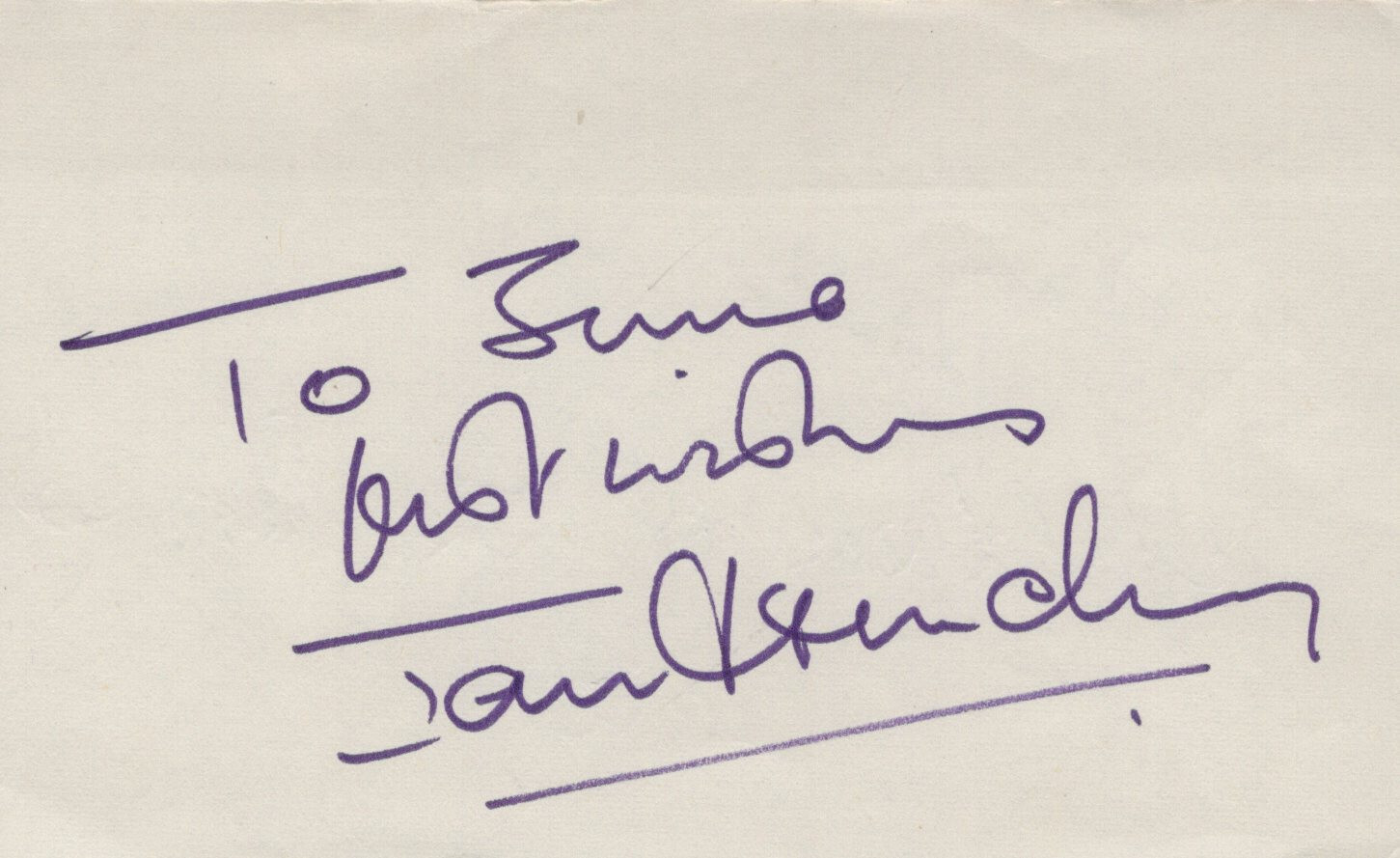 Ian Hendry (Children of the Damned) signed 3x5 index card