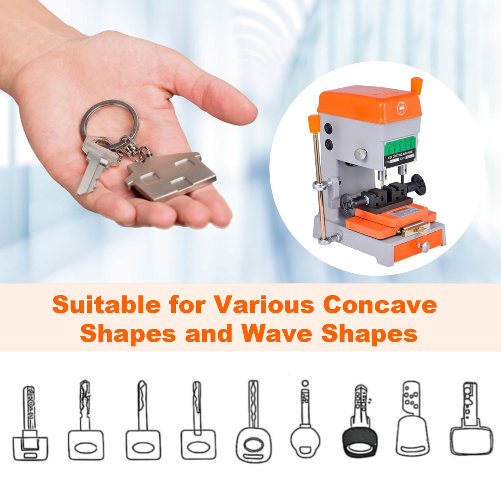 Key Cutting Duplicating Machine Cutter Key Copier Locksmith Tools