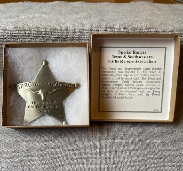 Old Western Special Ranger Texas & Southwestern Cattle Raisers Assoc. REPLICA