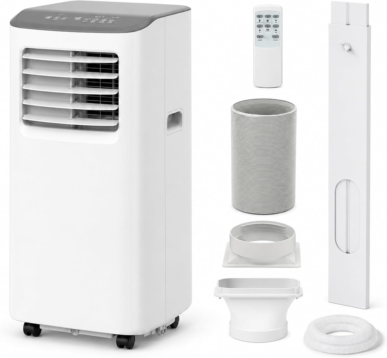 GarveeLife 8000 BTU 4-in-1 Portable Air Conditioner w/ Remote Window Kit White