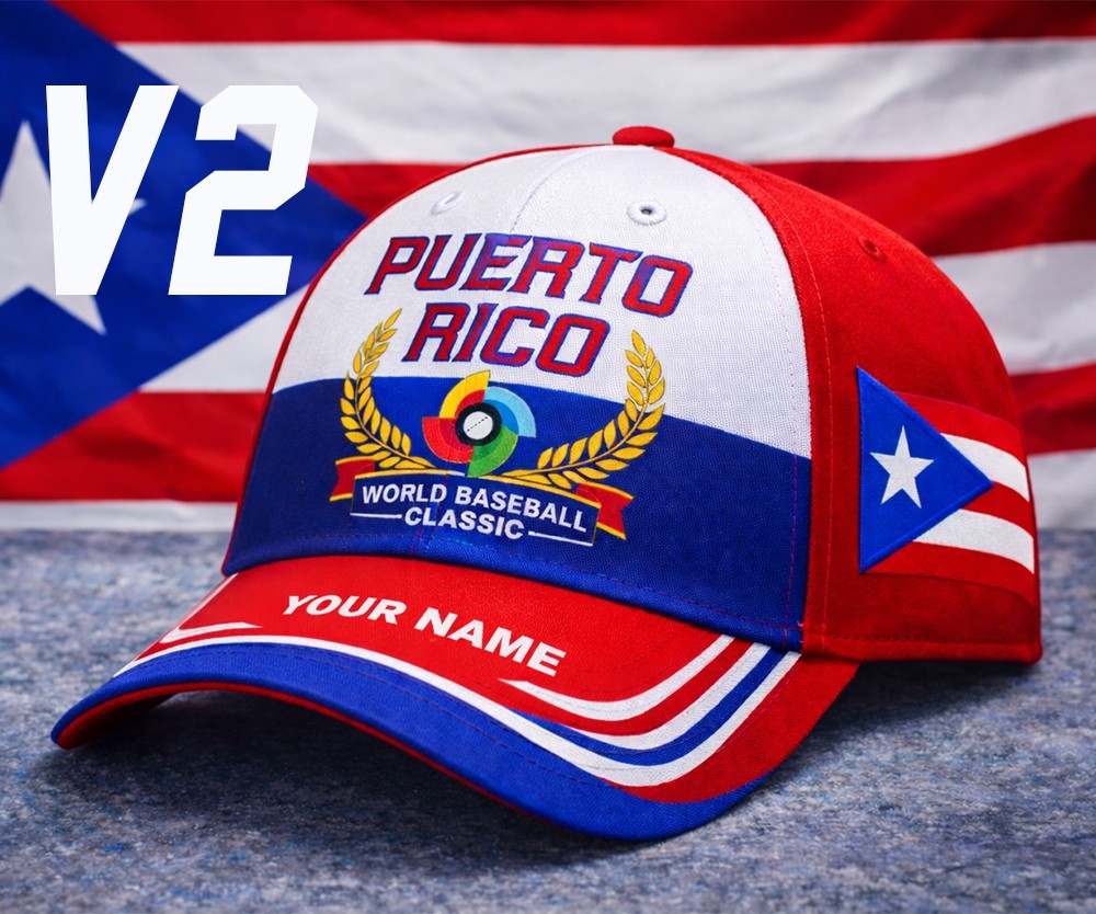 Personalized World Baseball Classic Puerto Rico Team Classic Cap - Print Hat