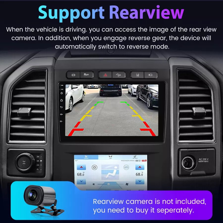9'' Car Stereo Radio Auto Android Carplay Navi 4+64GB For Ford F150 2015-2021