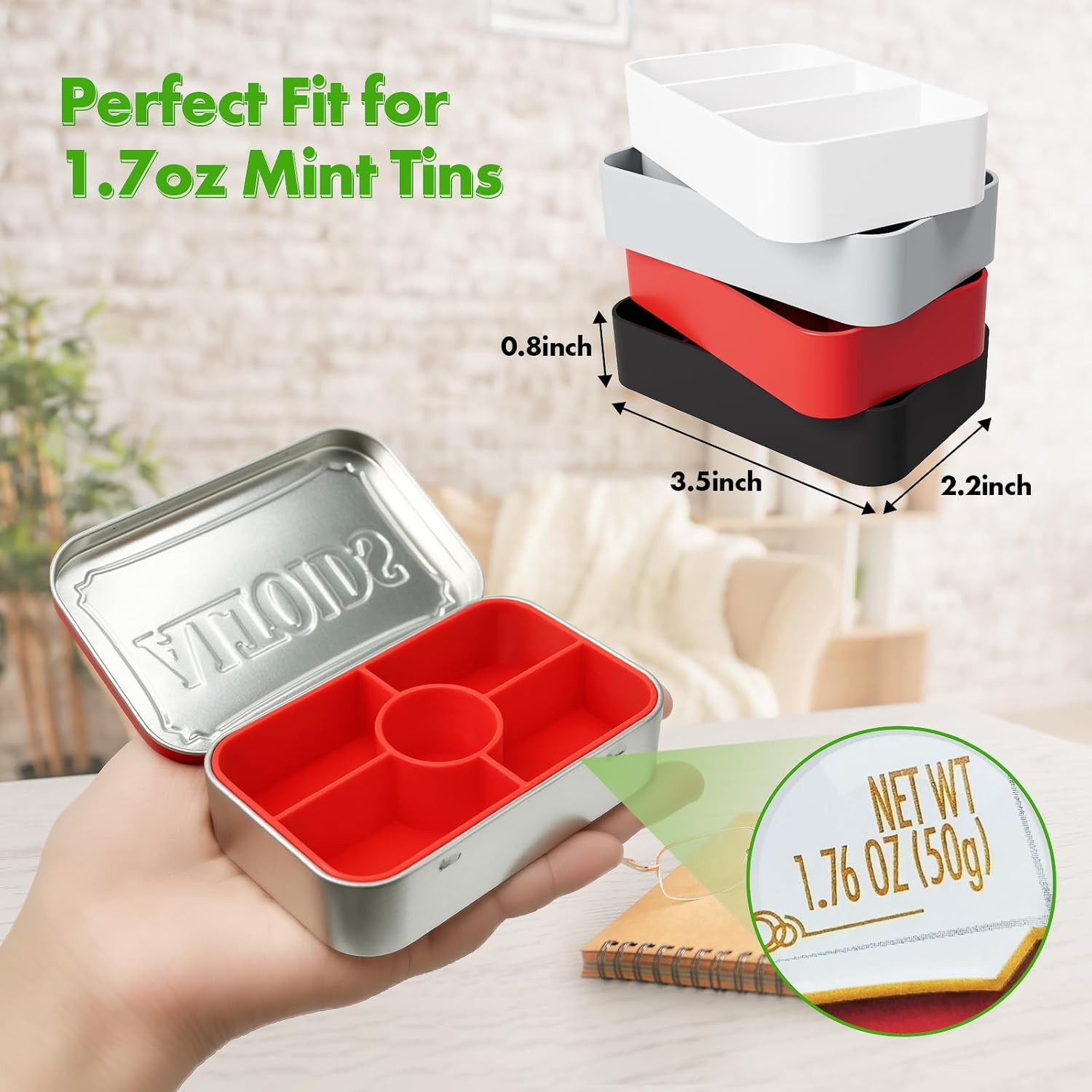 Organizer Inserts Compatible with Altoids 1.76Oz Mint Tins for Personal Storage